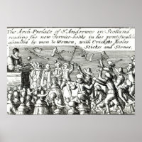 Demonstranten in Edinburgh, 1637