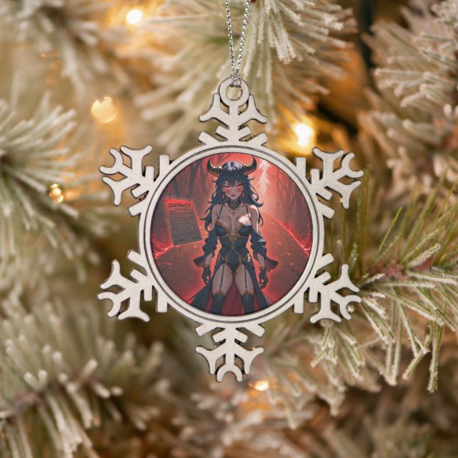Demonstration mit Kontakt an Crossroads, Anime Dem Schneeflocken Zinn-Ornament (Baum)