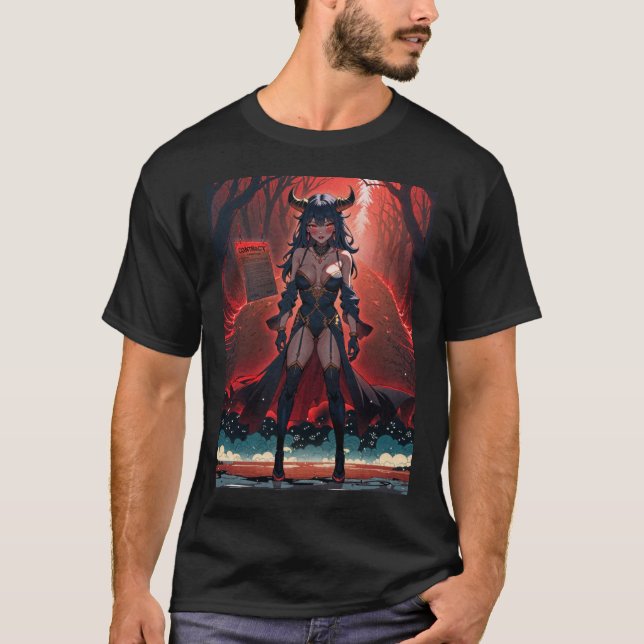 Demonstration mit Kontakt an Crossroads, Anime Dem T-Shirt (Vorderseite)