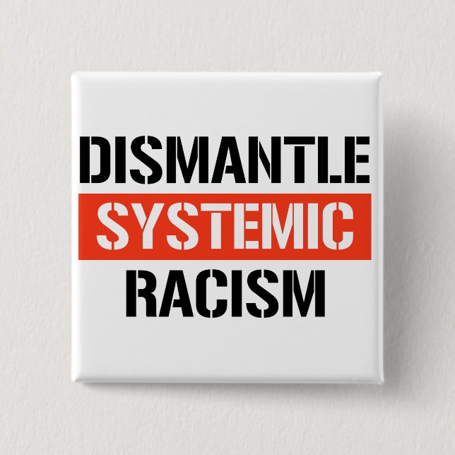 Demontage systemischen Rassismus Button (Vorderseite)