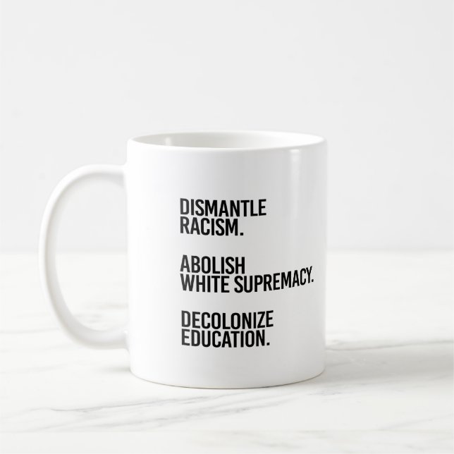 Demontieren Abolish Decolonisation Kaffeetasse (Links)