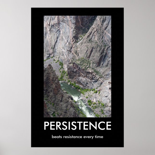 Demotivationspopster für Persistenz Poster (Vorne)