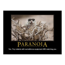 Demotivitäts-Eichhörnchenplakat: Paranoia