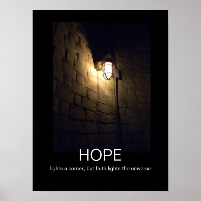 Demotivitäts-Plakat für Hoffnung und Glauben Poster (Vorne)