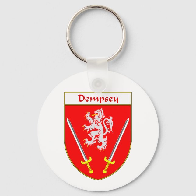 Dempsey Coat of Arms/Familienwappen Schlüsselanhänger (Vorderseite)