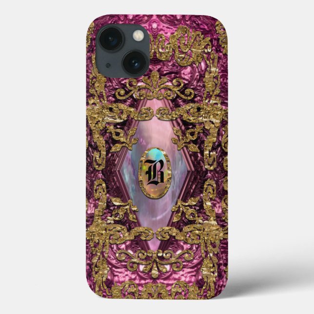Dempsey Diaz Elegant 6/6-Monogramm Case-Mate iPhone Hülle (Rückseite)