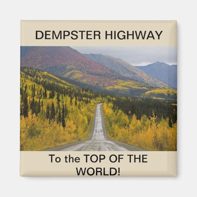 Dempster Highway Square Magnet (Vorne)