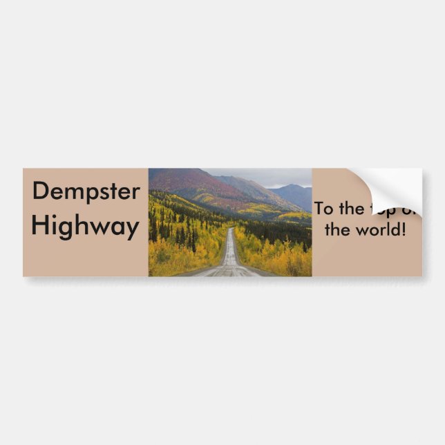 Dempster Landstraße zur Weltspitze Autoaufkleber (Vorne)