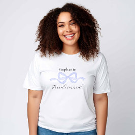 Demut Lila Bow Bridesmaid Vorschlag T-Shirt