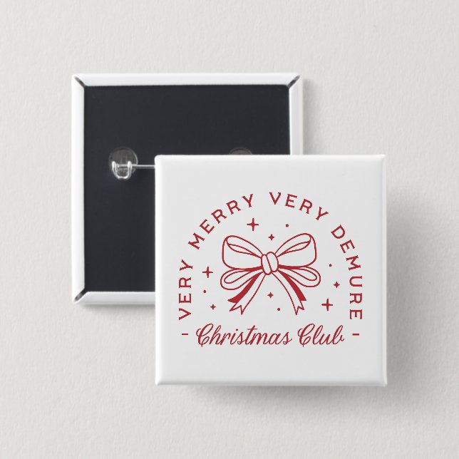 Demut Weihnachtscoquette ästhetisch Button (Vorne & Hinten)