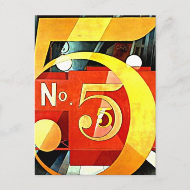 Demuth: Ich habe die Abbildung 5 in Gold gesehen Postkarte (Vorderseite)