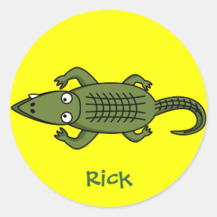 Den Alligator ersetzen Runder Aufkleber