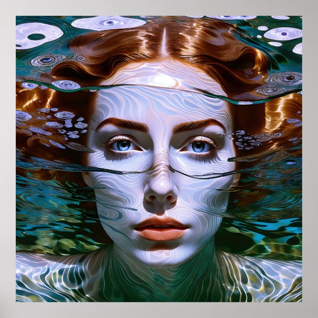 "Den Atem halten" - Frauen im Wasser Poster (Vorne)