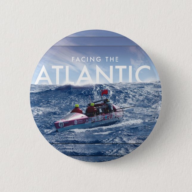 Den Atlantik gegenüberstellen - runden Knopf Button (Vorderseite)
