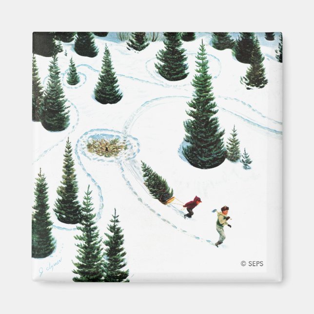 Den Baum abschneiden Magnet (Vorne)