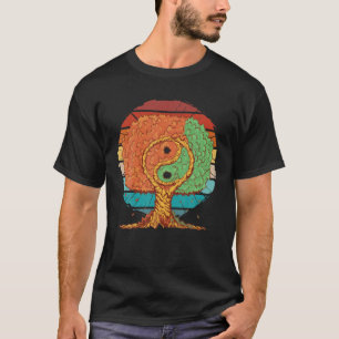 den Baum des Lebens mit dem Yin-Yang-Symbol Vintag T-Shirt
