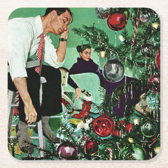 Den Baum schneiden Rechteckiger Pappuntersetzer (Vorderseite)