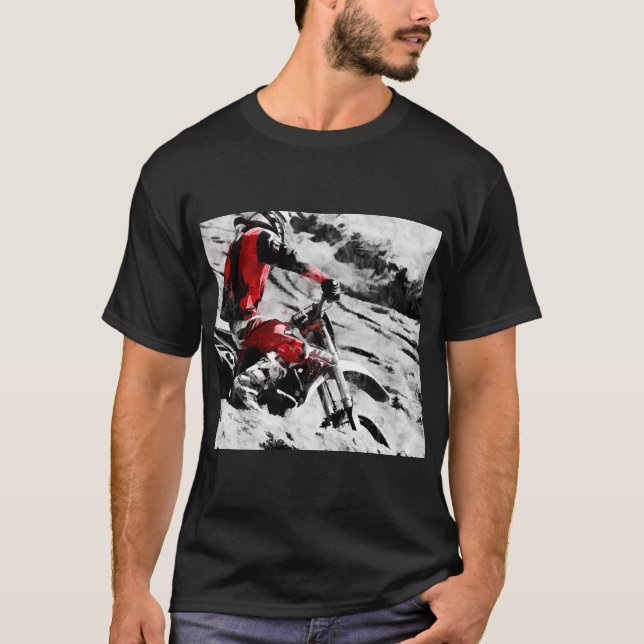 Den Berg besitzen - Motocross Schmutz-Fahrrad T-Shirt (Vorderseite)