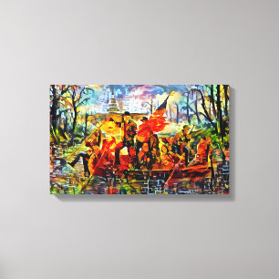 Den Delaware vor den Kopf stoßen Leinwanddruck