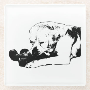 Den Favoriten durchwursteln Glasuntersetzer