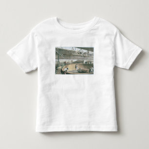 Den Fernschreiber umwickelnd, verkabeln Sie in den Kleinkind T-shirt