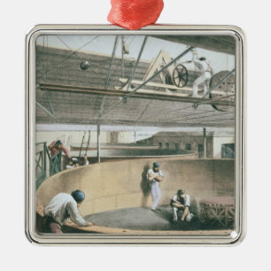 Den Fernschreiber umwickelnd, verkabeln Sie in den Silbernes Ornament