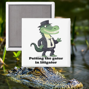 Den Gator in einen Rechtsstreit stellen Magnet