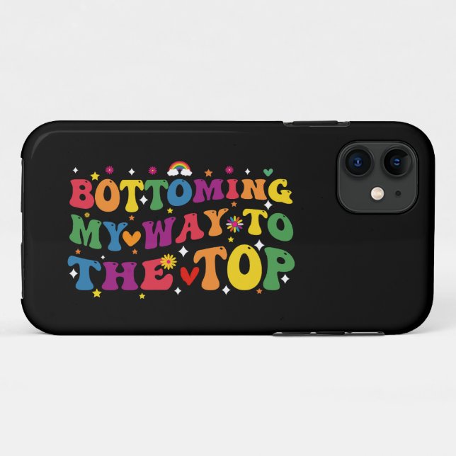 Den Gay Pride am oberen Ende Case-Mate iPhone Hülle (Rückseite (Horizontal))