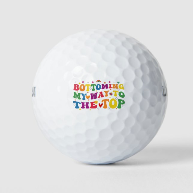 Den Gay Pride am oberen Ende Golfball (Vorderseite)