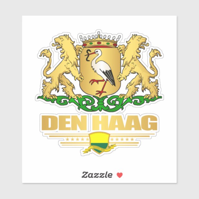 Den Haag (Haag) Aufkleber (Blatt)