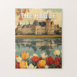 Den Haag Netherlands Travel Art Vintag<br><div class="desc">Das Haager Retrovektor-Reisedesign. Den Haag ist eine Stadt an der Nordseeküste des Westerns Niederlande.</div>
