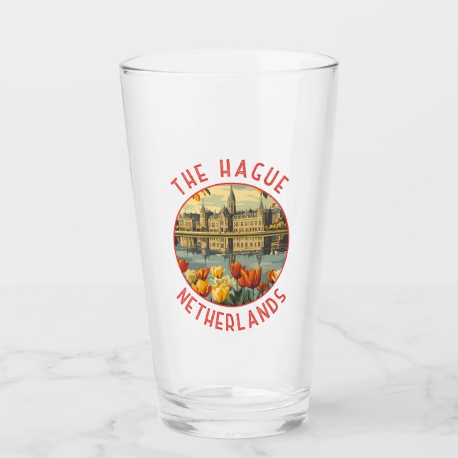 Den Haager Niederlande rückwärts gestörter Kreis Glas (Vorderseite)