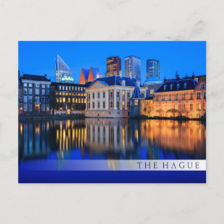 Den Haager Skyline zur blauen Stunde Bar Postkarte