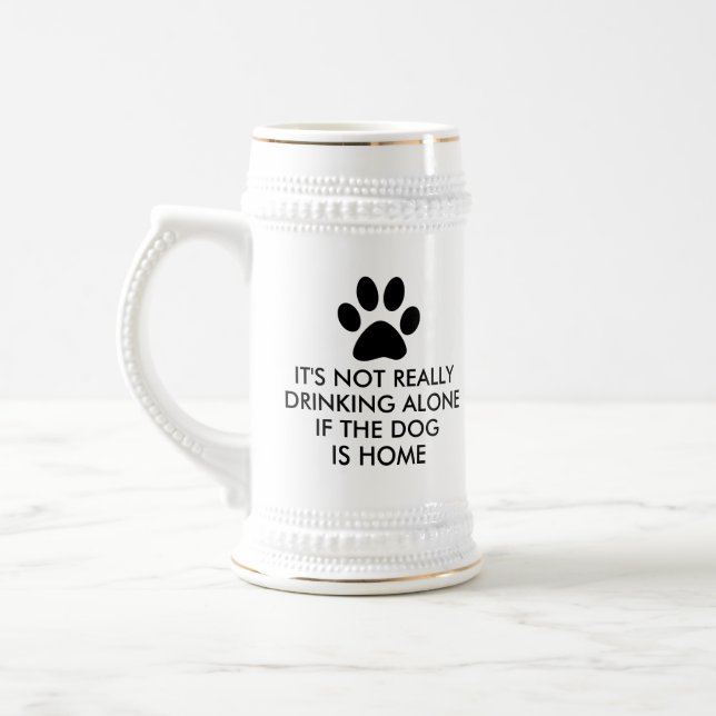 Den Hund nicht allein ist zu trinken Bierglas (Links)