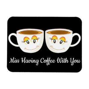Den Kaffee mit den Kaffeetassen nicht trinken Magnet