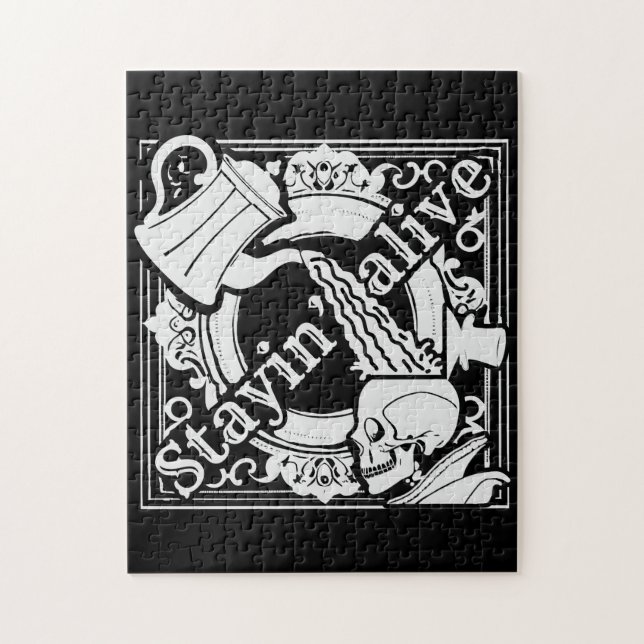 Den Kaffee reingießen! weiß (Vertikal)