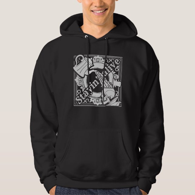 Den Kaffee reingießen! weiß Hoodie (Vorderseite)