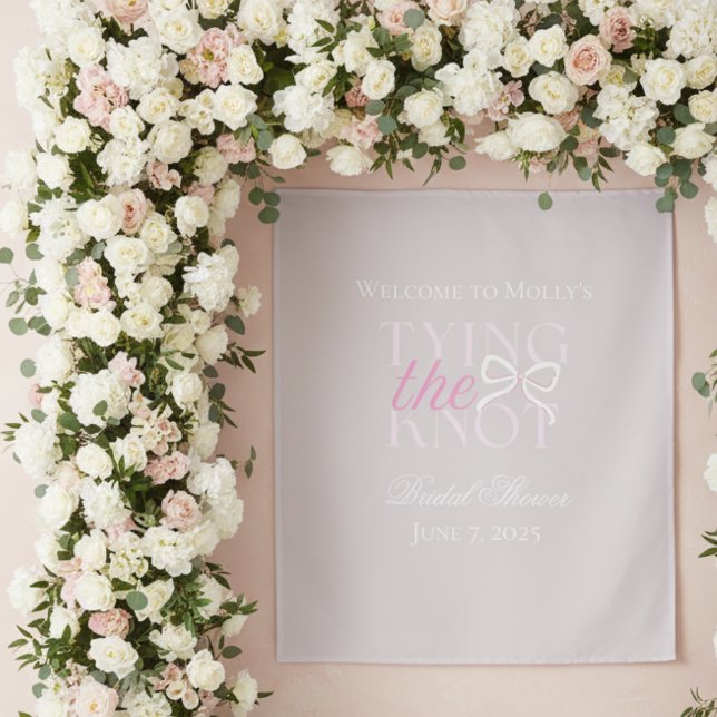 Den Knoten binden - elegantes Minimalistisches Hoc Wandteppich (Celebrate the moment everything comes together with this timeless “Tying the Knot” design!)