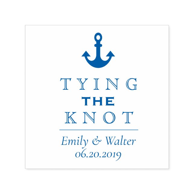 Den Knoten binden | Personalisierte Selbstfarbige  Permastempel (Design)