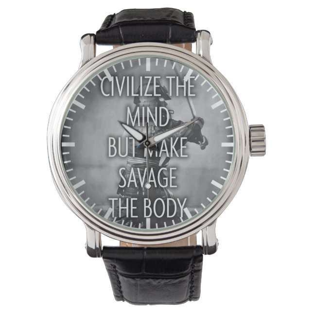 Den Körper retten - Training Motivierend Armbanduhr (Vorderseite)