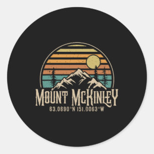 Den Mt. Mckinley besteigen Alaska Wandern Bergstei Runder Aufkleber