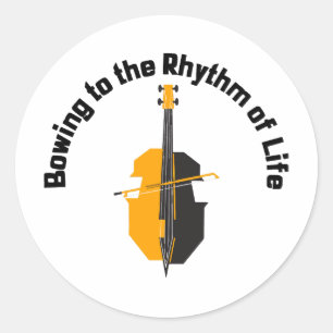 Den Rhythmus des Lebens verbeugen Runder Aufkleber
