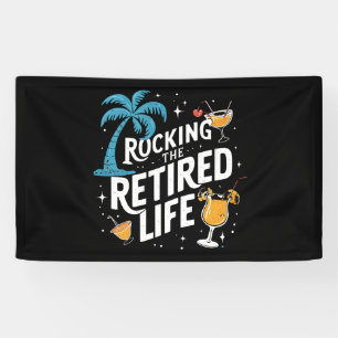 Den Ruhestand rocken Sommer Lustige Rente Banner