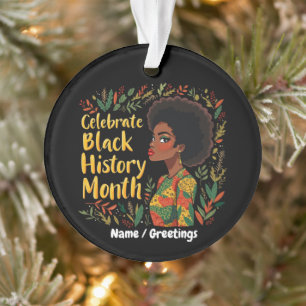 Den Schwarzen Geschichtsmonat feiern Afroamerikane Ornament
