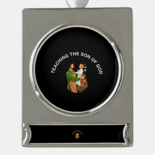 DEN SOHN GOTTES LEHREN Banner-Ornament SILBER