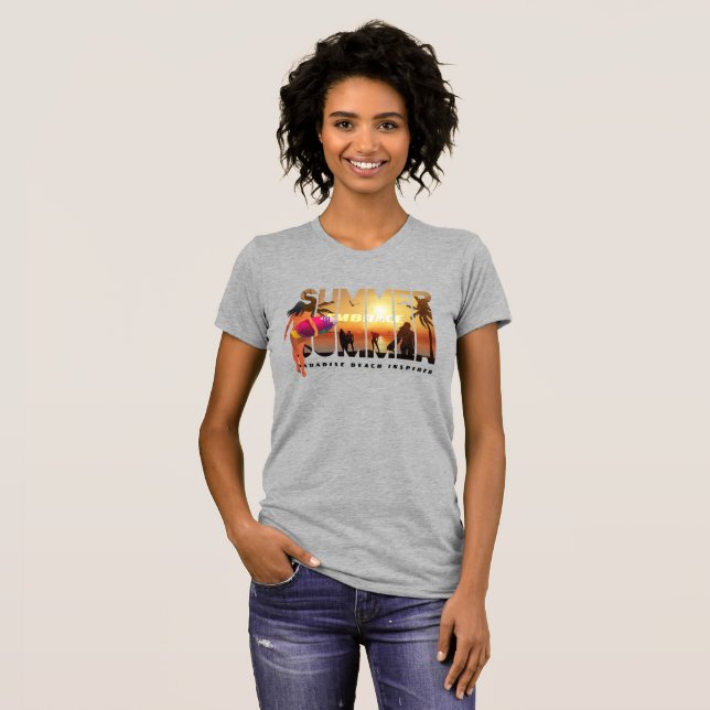 Den Sommer verkraften | Frauen schlank T-Shirt (Vorne ganz)