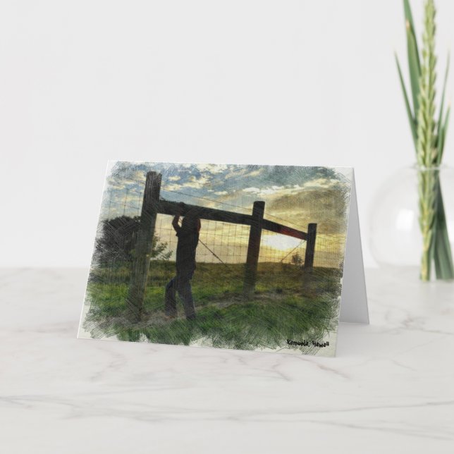 Den Sonnenuntergang beobachten Karte (Vorderseite)