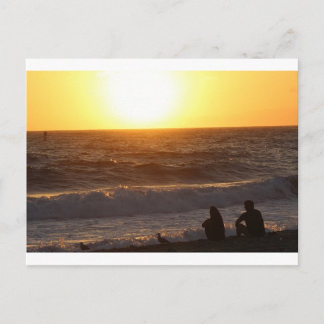 Den Sonnenuntergang beobachten Postkarte (Vorderseite)