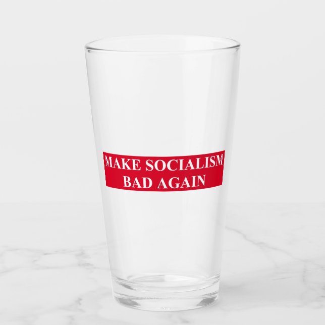 Den Sozialismus wieder schlecht machen Glas (Vorderseite)