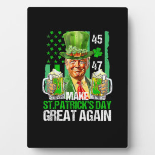 Den St. Patrick's Day wieder zum großen Kleeblatt Fotoplatte